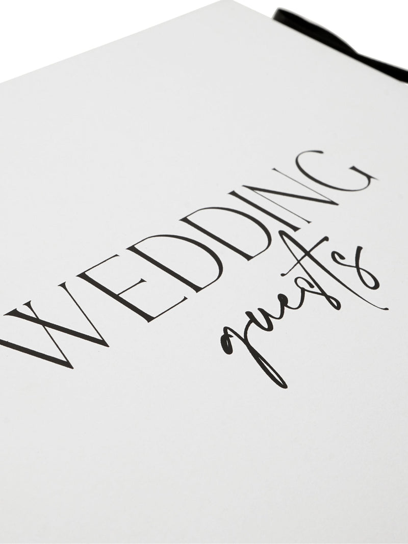 Widdop white textured wedding guest book 17.5x22.5cm, imported from the UK