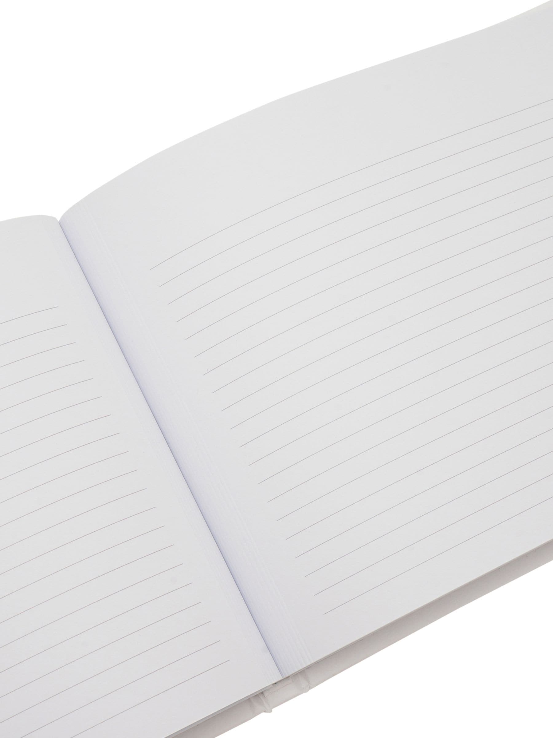 Widdop white textured wedding guest book 17.5x22.5cm, imported from the UK