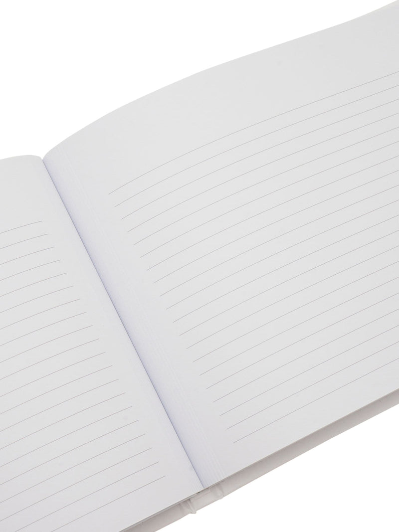 Widdop white textured wedding guest book 17.5x22.5cm, imported from the UK