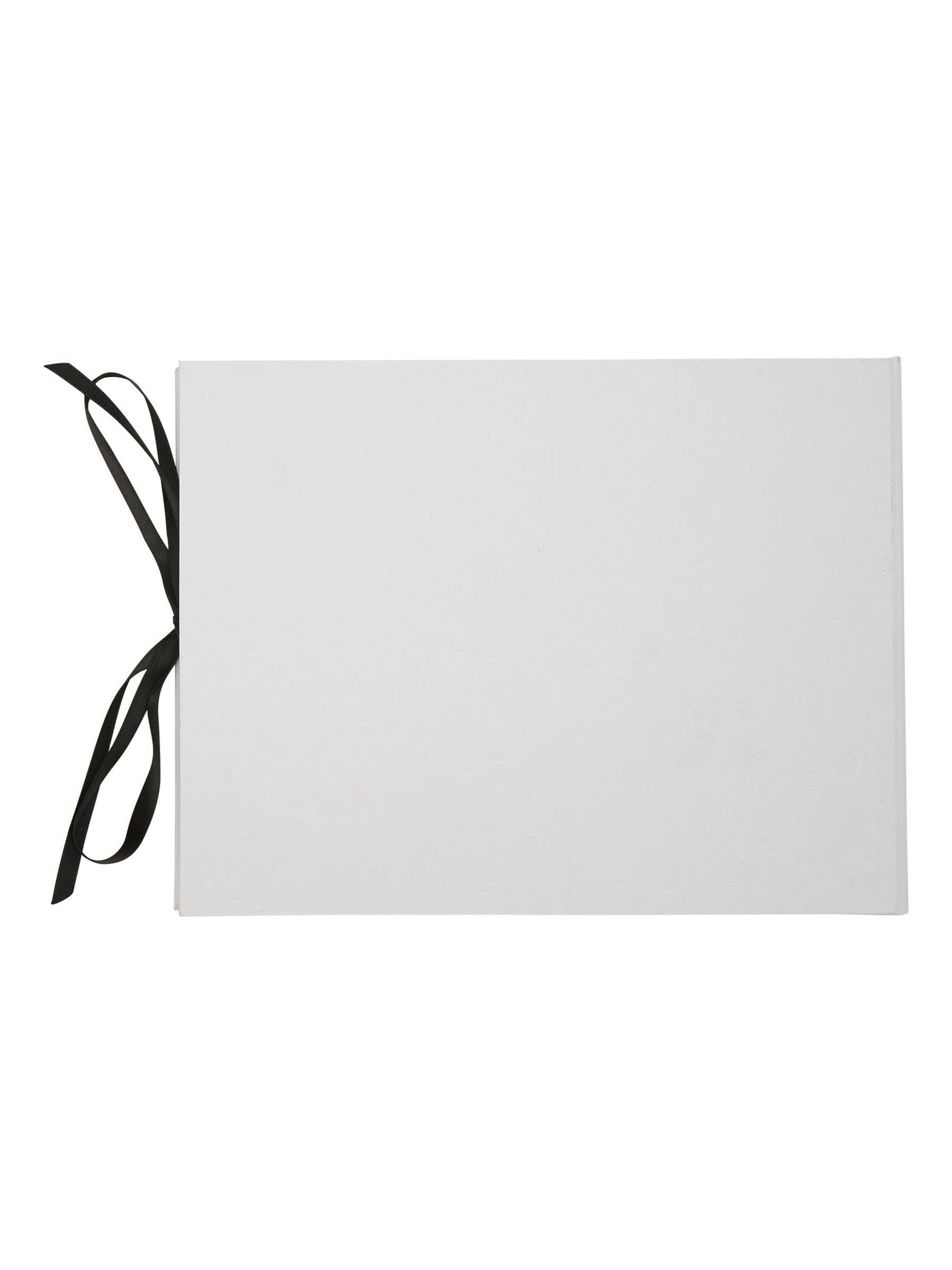 Widdop white textured wedding guest book 17.5x22.5cm, imported from the UK