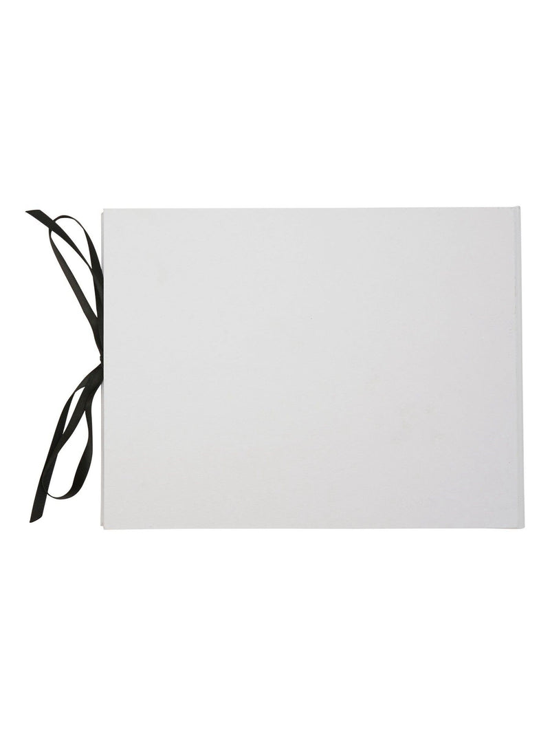 Widdop white textured wedding guest book 17.5x22.5cm, imported from the UK