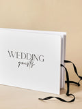 Widdop white textured wedding guest book 17.5x22.5cm, imported from the UK