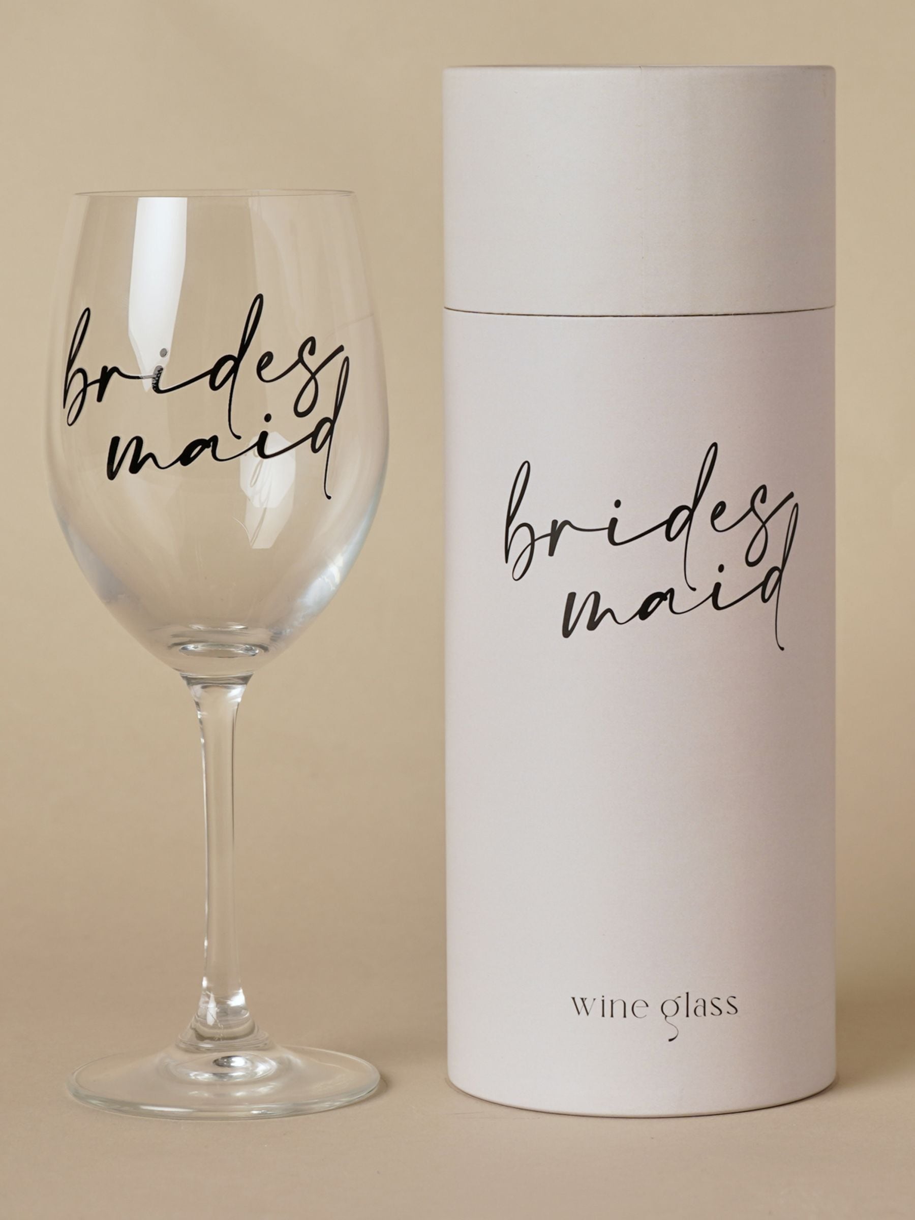 Widdop wine glass bridesmaid script 23.5cm, imported from the UK