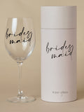 Widdop wine glass bridesmaid script 23.5cm, imported from the UK