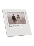 Widdop white photo frame 'Our Wedding' 6x4 (British brand)