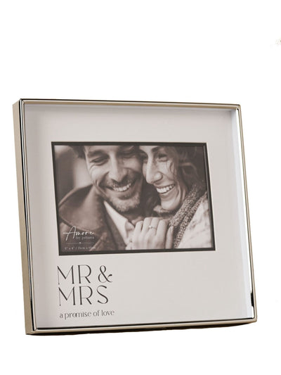 Next Widdop Silver Print Photo Frame 'Mr & Mrs' 6x4 Inch- Buy online at McGrocer