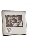 Widdop silver photo frame Mr & Mrs 6x4 - British product