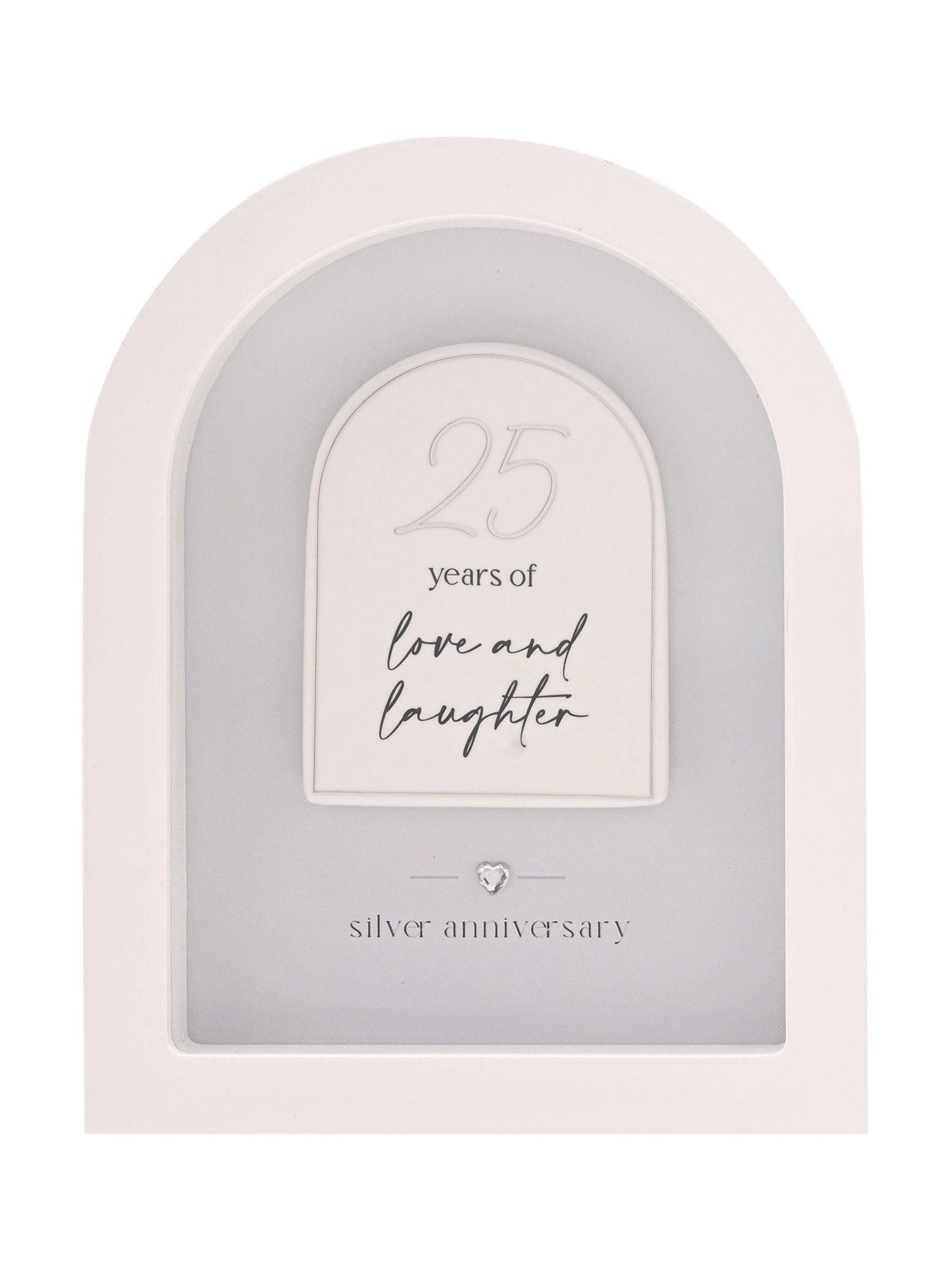 Widdop arch plaque silver anniversary 18cm (British brand)