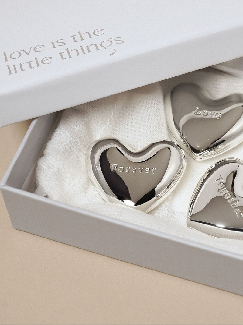 Widdop silver love charms gift set, imported from the UK