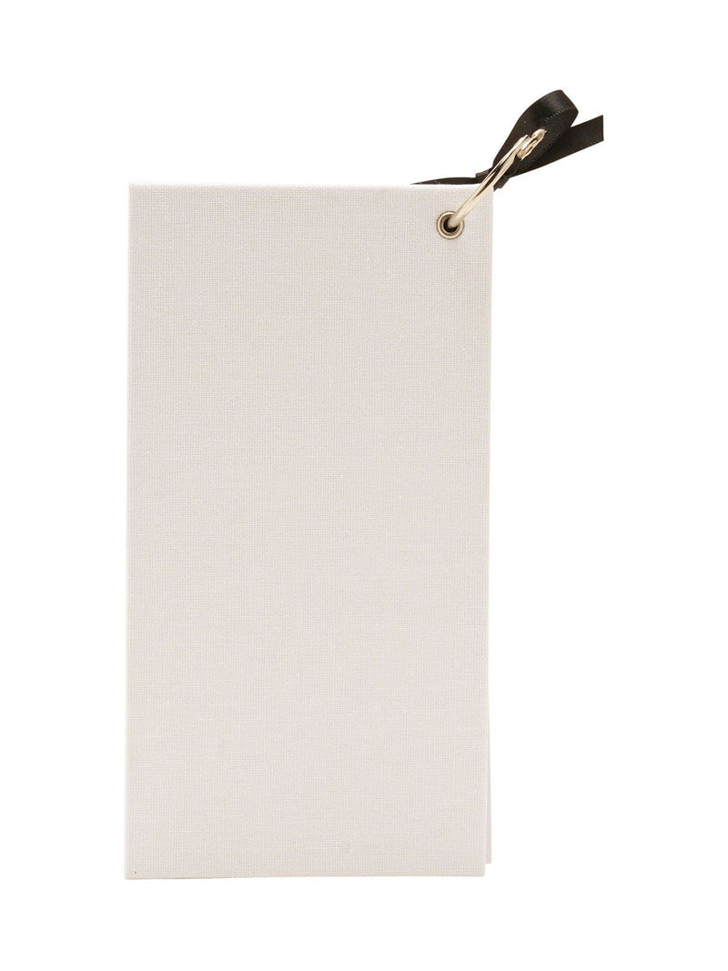 Widdop white linen guest book, UK version