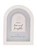 Widdop white arch plaque ornament 18cm, imported from the UK