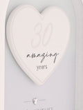 Widdop white arch plaque ornament 18cm, imported from the UK