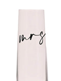 Widdop Mrs champagne flute black script 25cm (British brand)