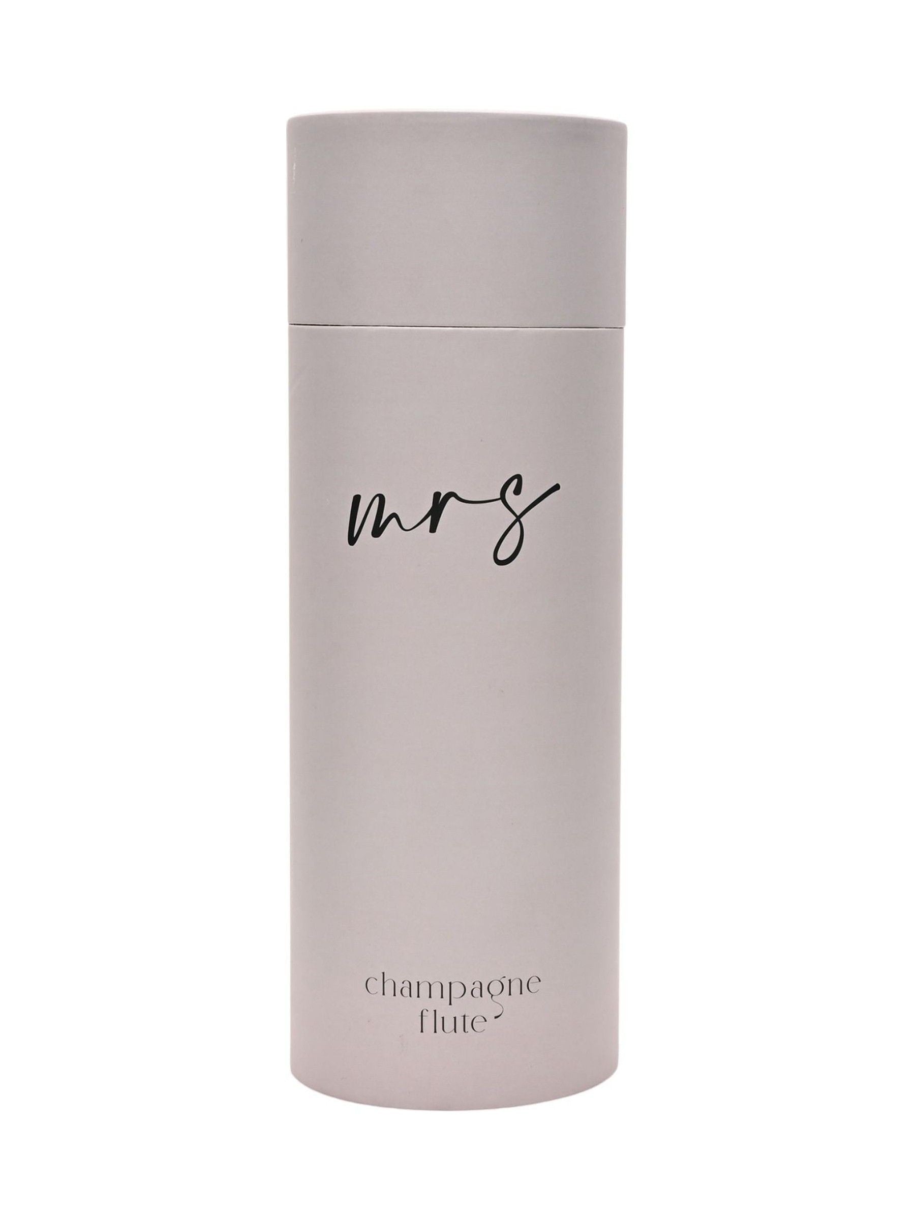 Widdop Mrs champagne flute black script 25cm (British brand)