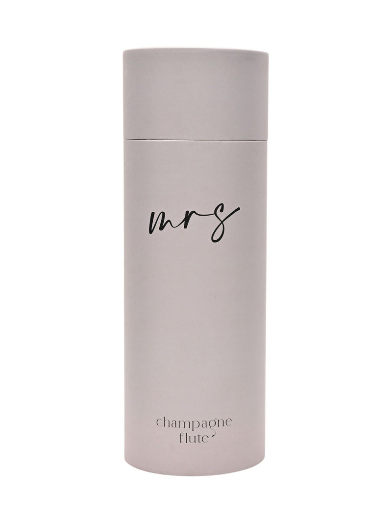 Widdop Mrs champagne flute black script 25cm (British brand)