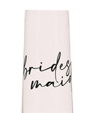 Widdop champagne flute bridesmaid black words 25cm (British brand)