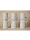 Widdop champagne flute bridesmaid black words 25cm (British brand)