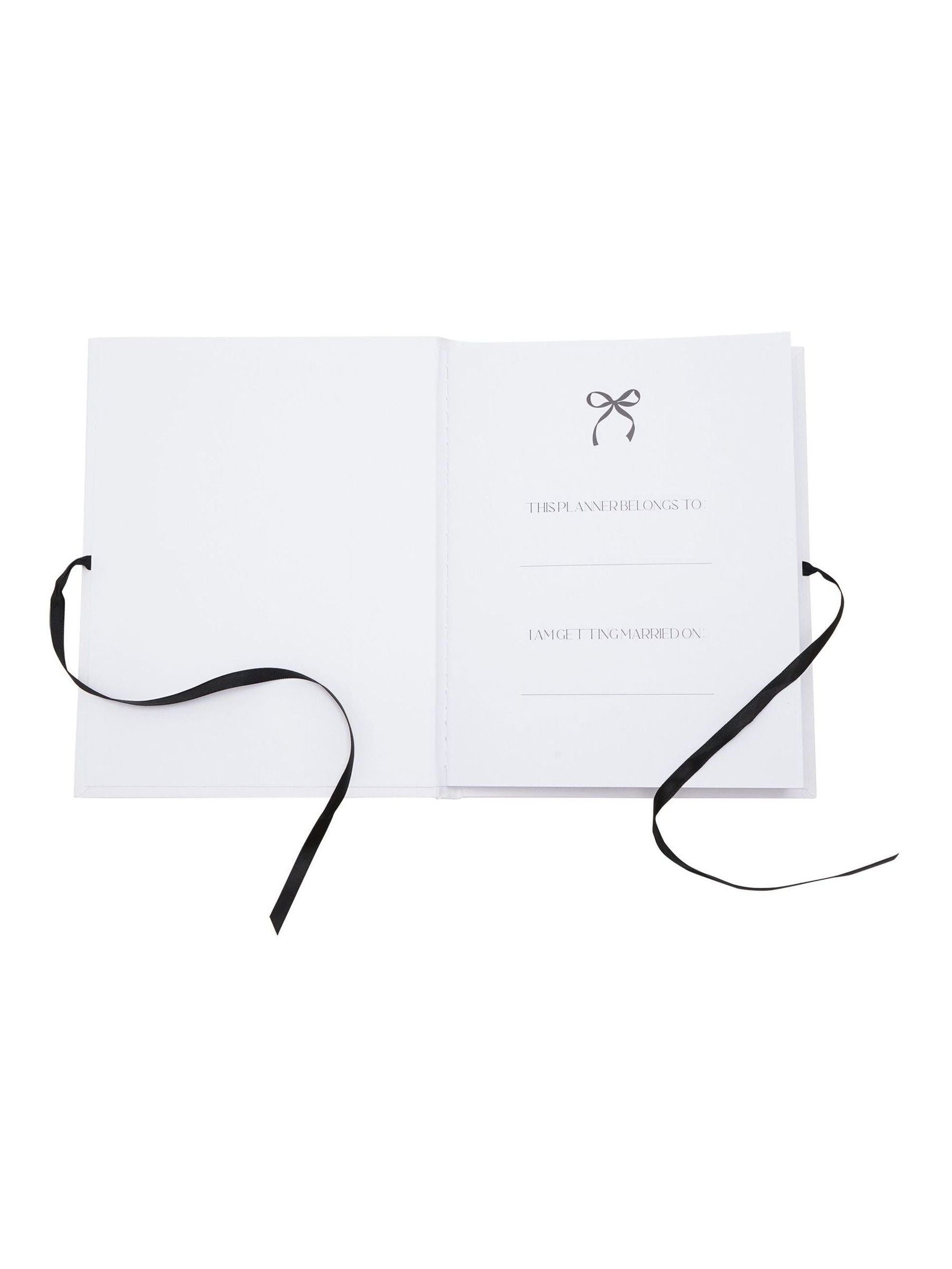 Widdop white textured wedding planner 21cm (British brand)