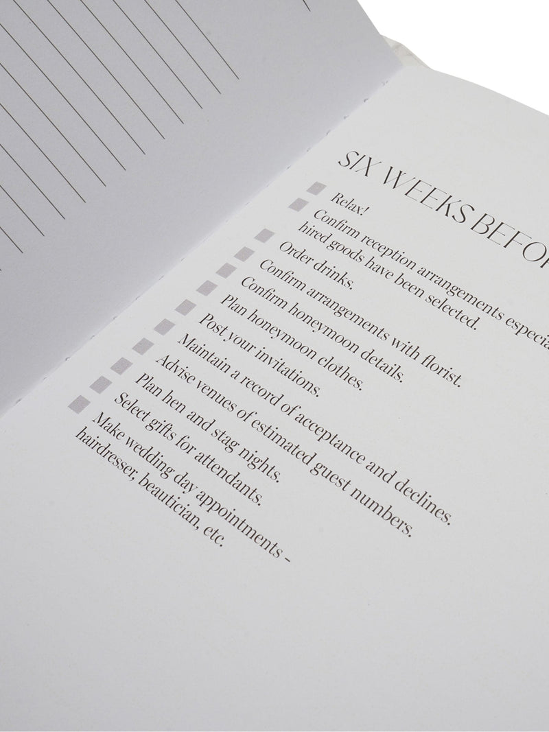 Widdop white textured wedding planner 21cm (British brand)