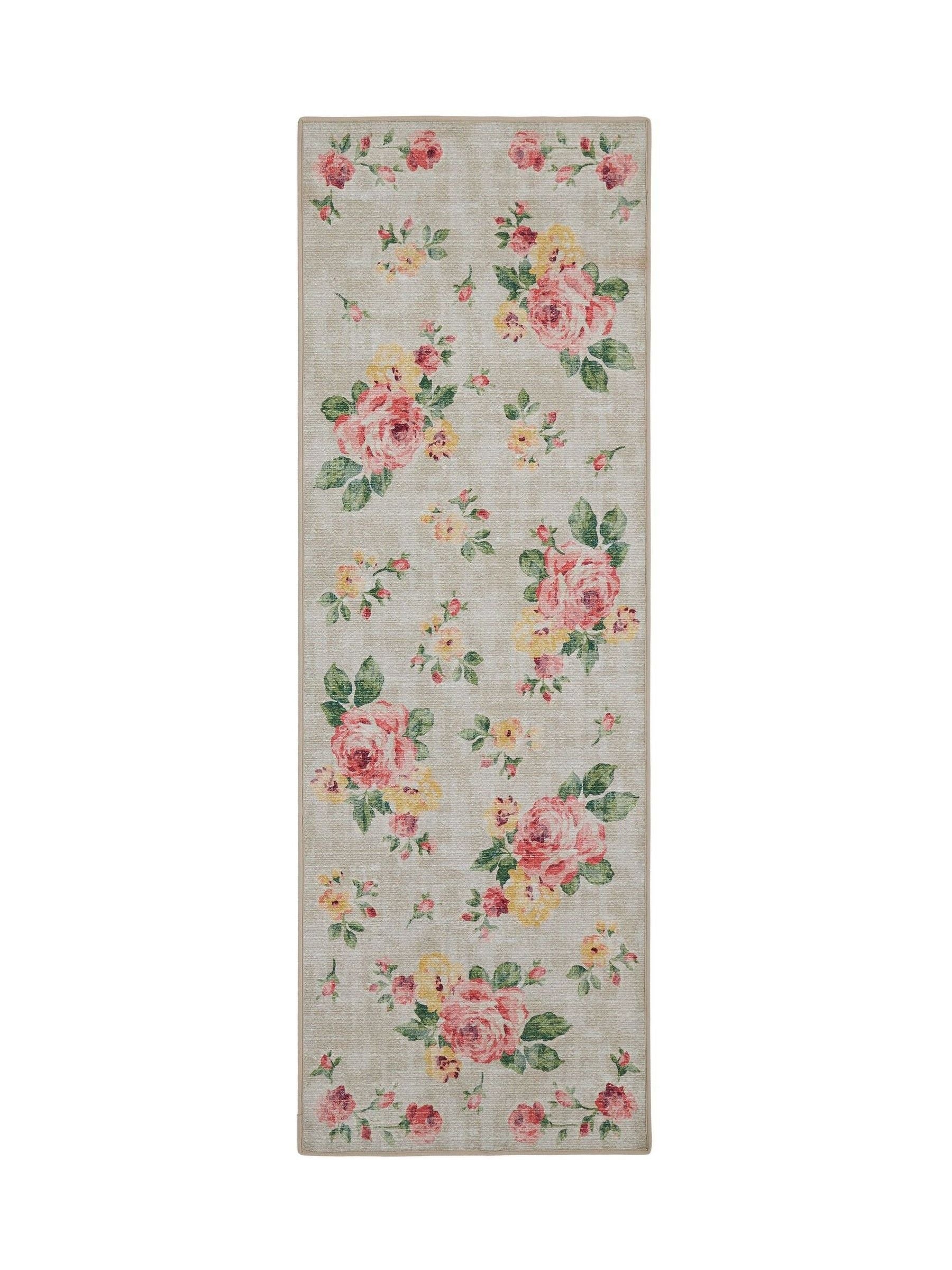 Hug Rug Vintage Rose runner rug 75x220cm - British product