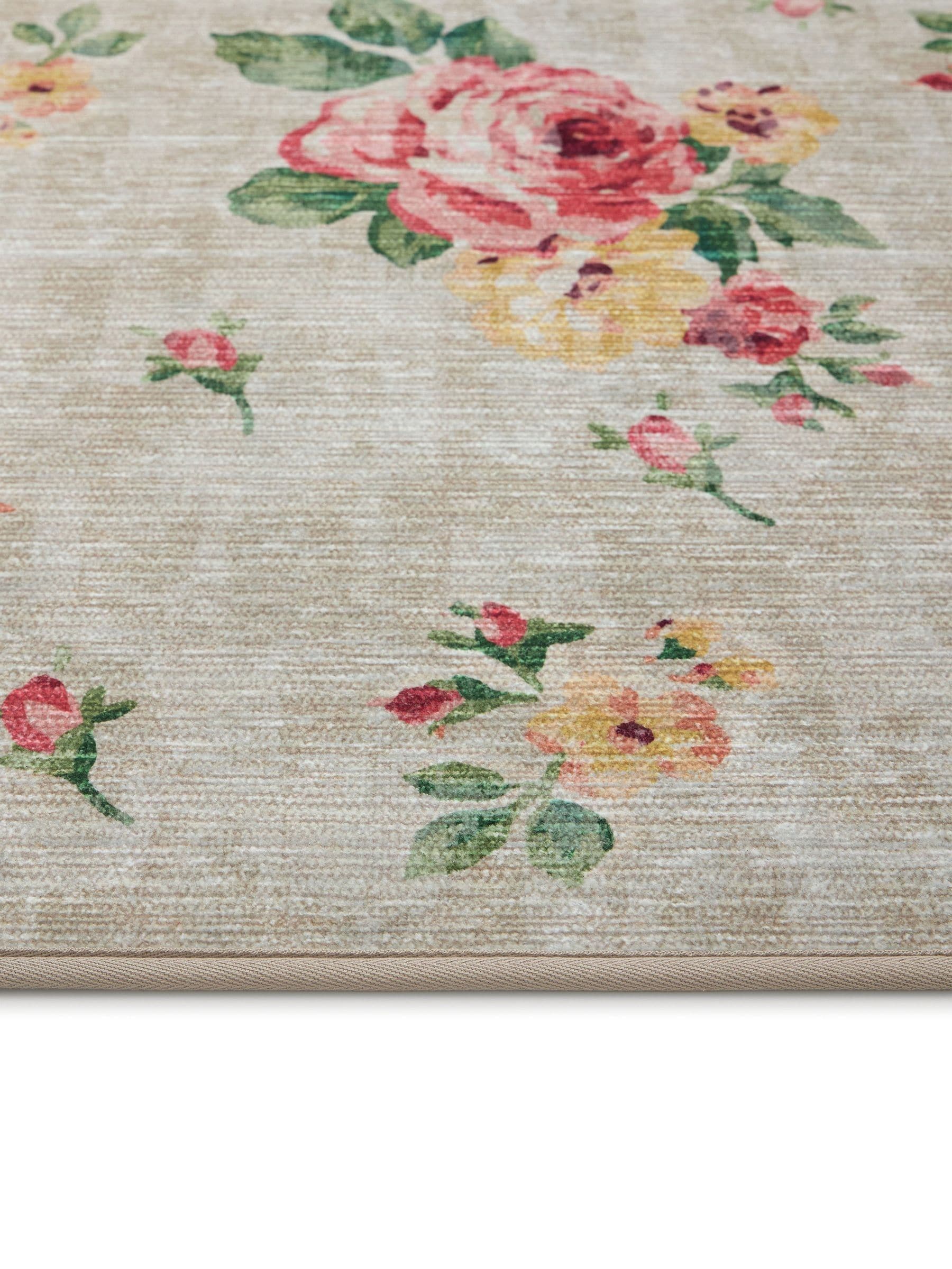 Hug Rug Vintage Rose runner rug 75x220cm - British product