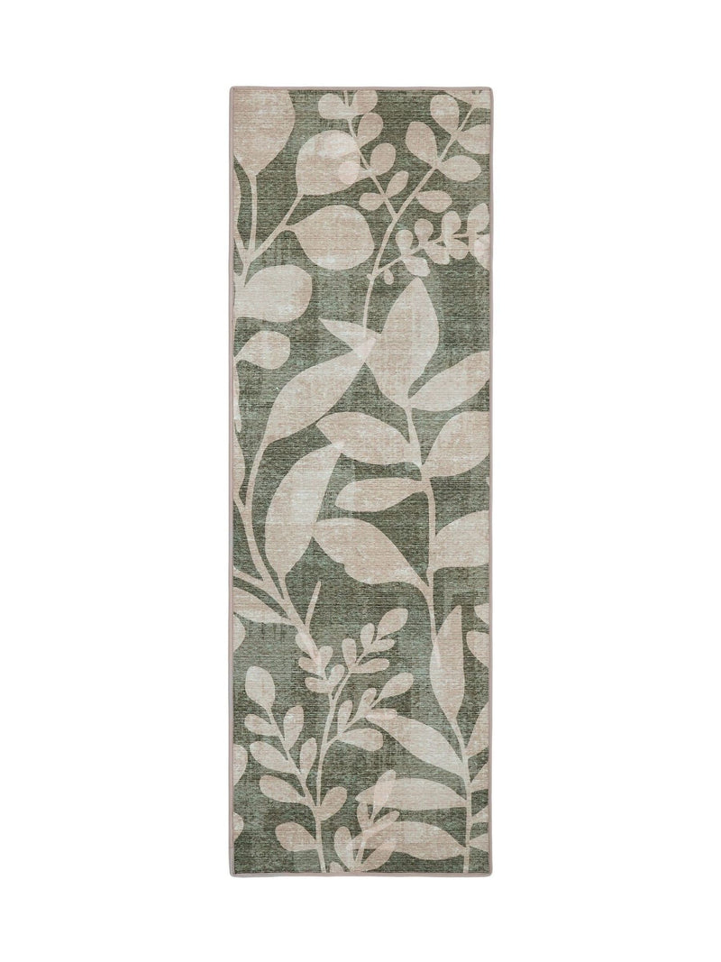 Hug Rug Green Eden Leaves runner 220x75cm (British brand)