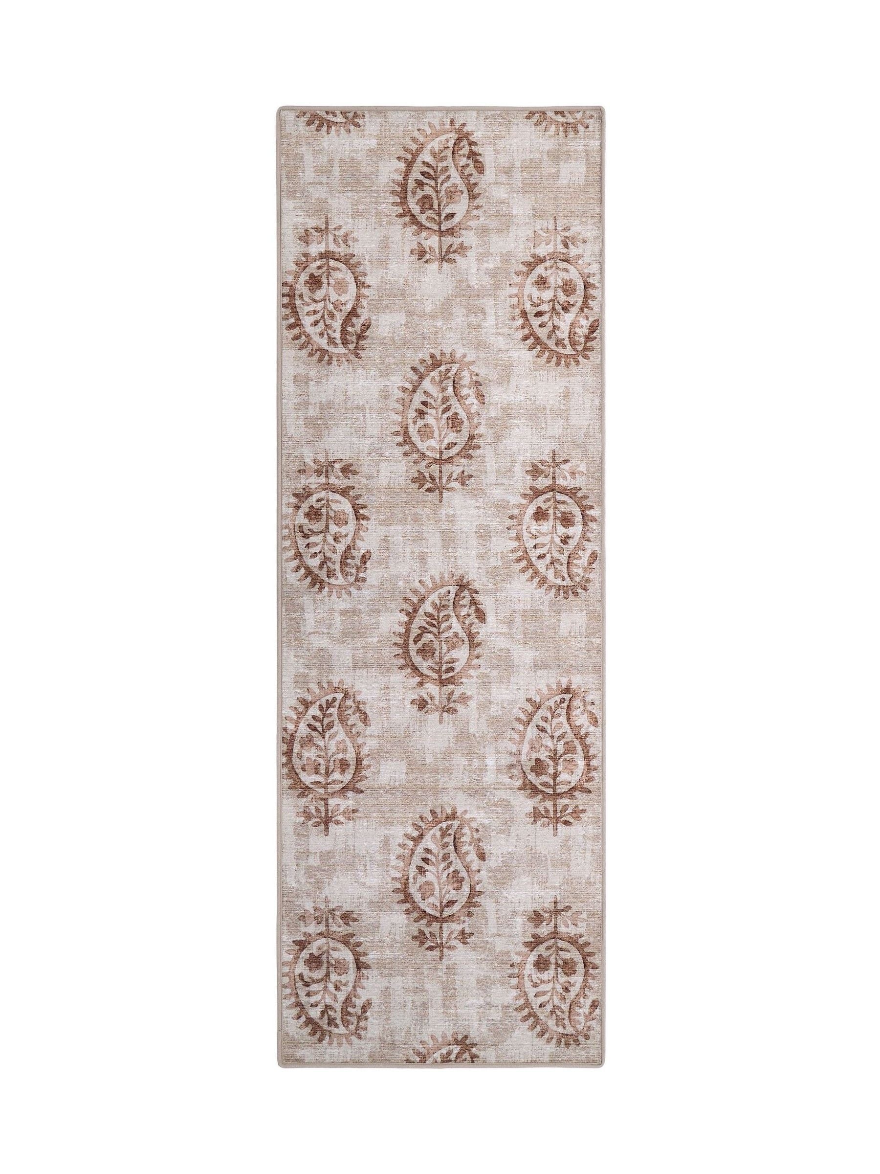 Hug Rug runner rug Rust Woodblock Paisley 75x220 cm, UK version