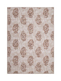 Hug Rug rust woodblock paisley rug, UK version