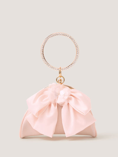 Next Monsoon Pink Sequin Bow Bangle Bag (17cm x 10cm)- Buy online at McGrocer