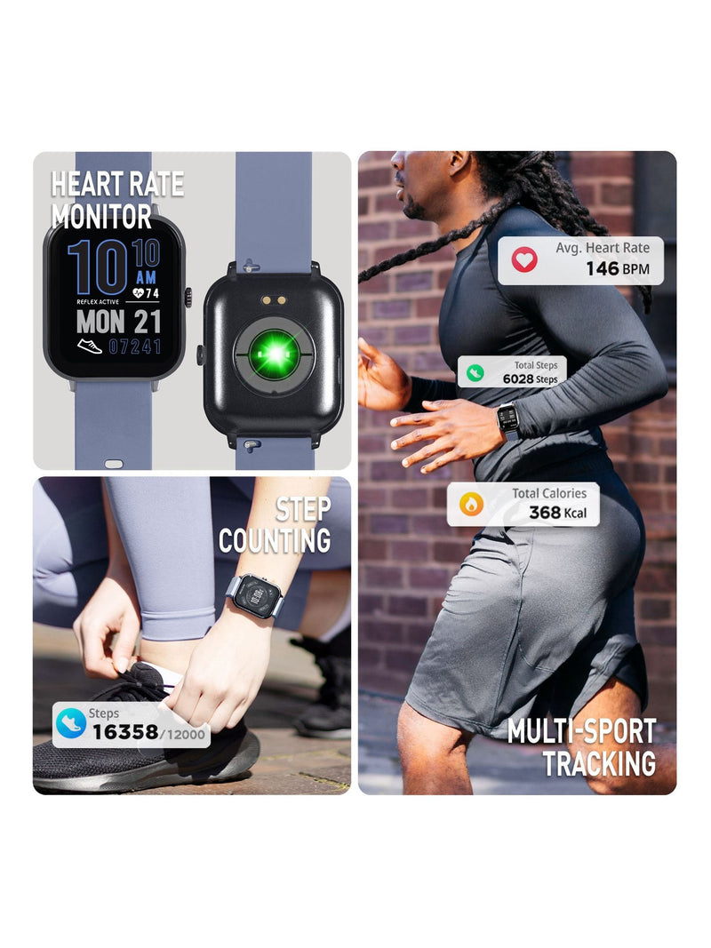 Reflex Active Nexus smartwatch denim grey strap, imported from the UK