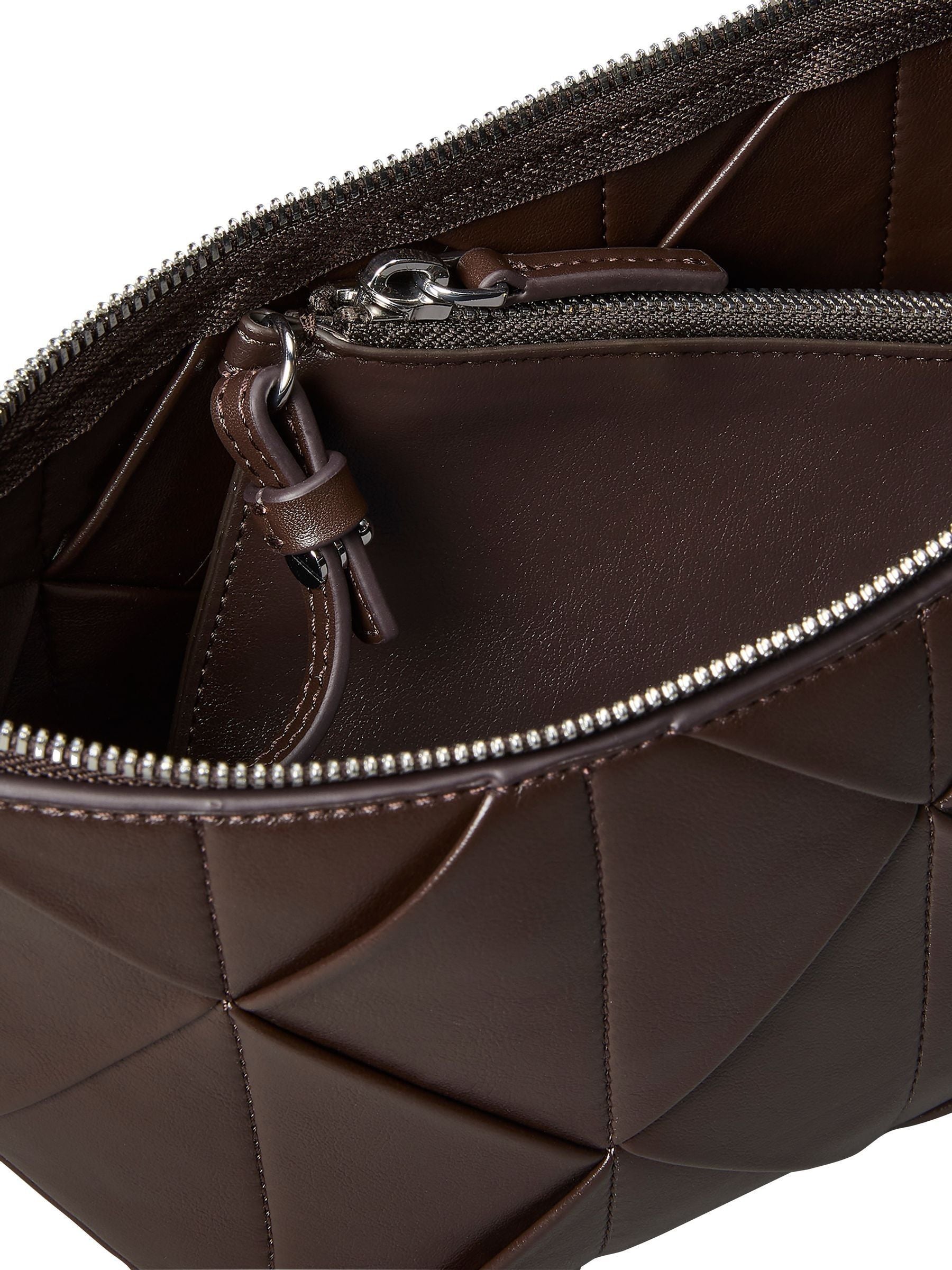 Calvin Klein brown woven emblem shoulder bag, UK version