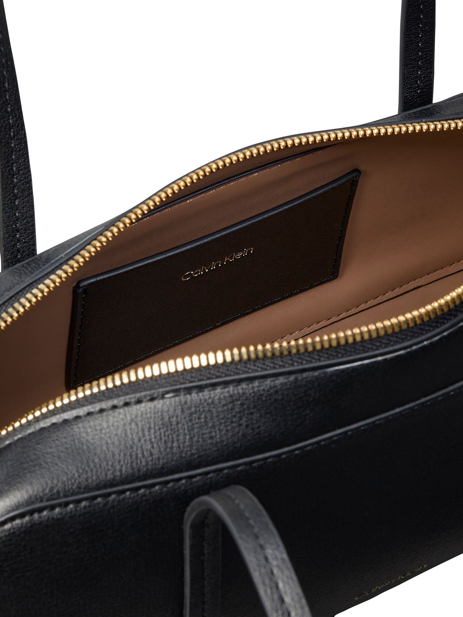 Calvin Klein Black Foil Logo shoulder bag (British brand)