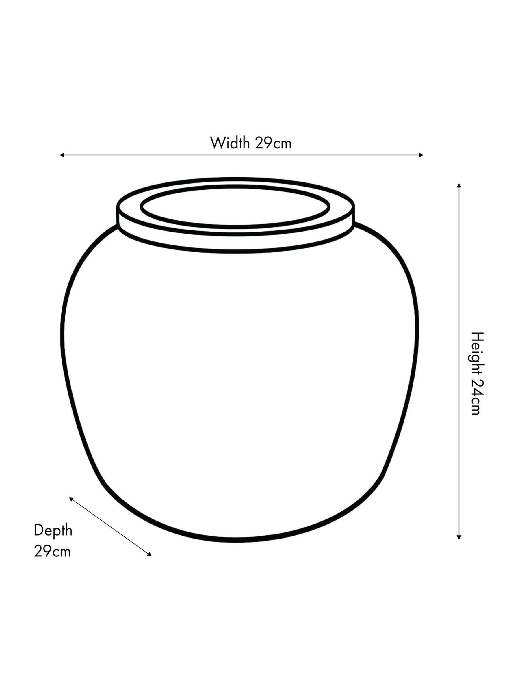 Pacific brown fibrestone decorative vase vertical ribbed 24cm (British brand)