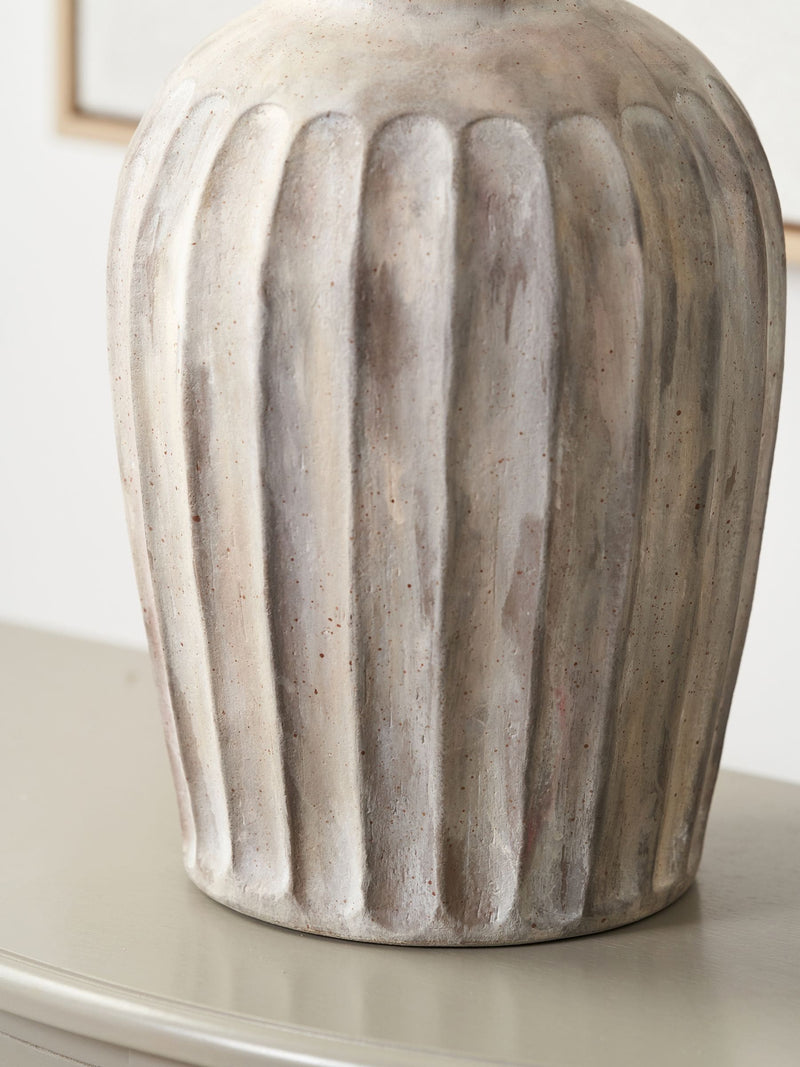 Pacific Natural Ambrosia grooved stoneware vase, UK version
