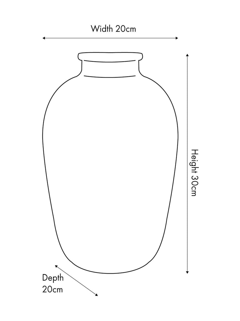 Pacific Natural Ambrosia grooved stoneware vase, UK version