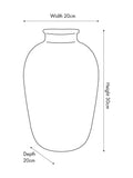 Pacific Natural Ambrosia grooved stoneware vase, UK version
