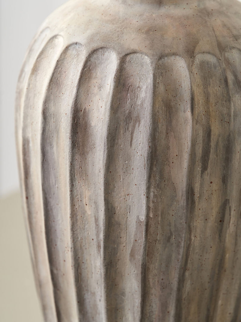 Pacific Natural Ambrosia grooved stoneware vase, UK version