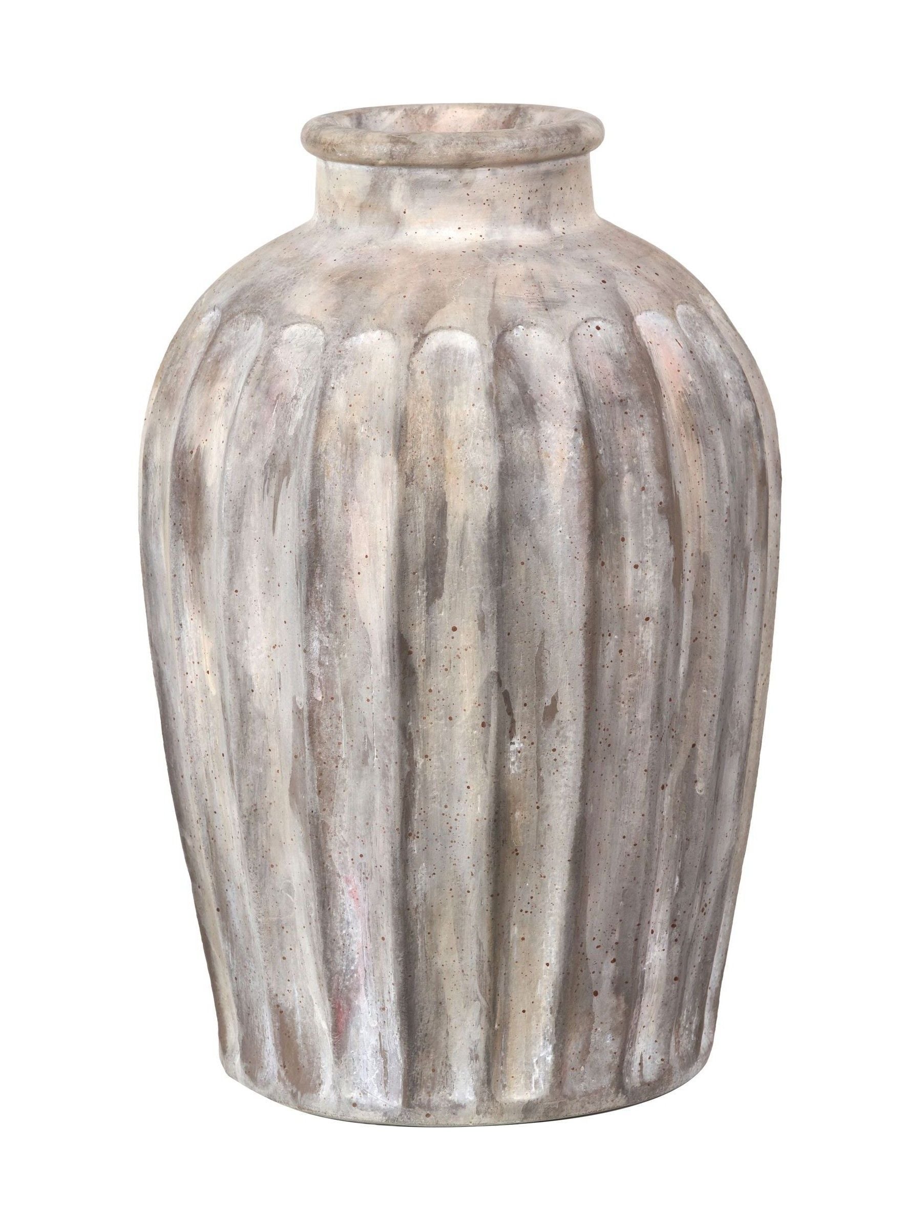 Pacific Natural Ambrosia grooved stoneware vase, UK version