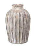 Pacific Natural Ambrosia grooved stoneware vase, UK version