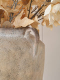 Pacific textured fibrestone decorative vase with handles 41cm (British brand)