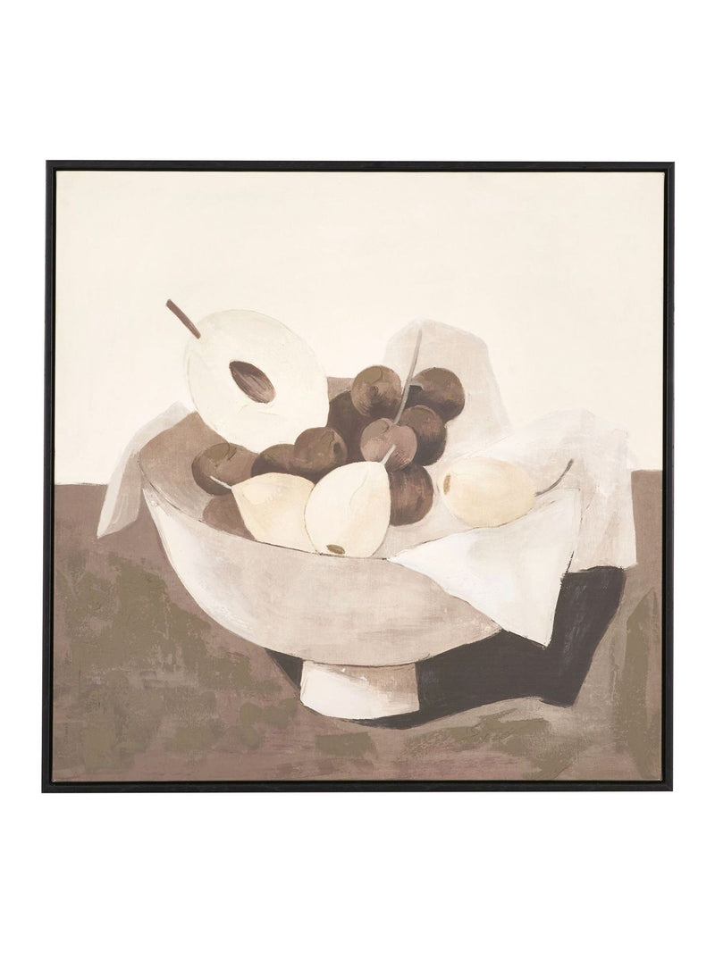 Pacific fruit canvas wall art black frame 70x70cm, imported from the UK