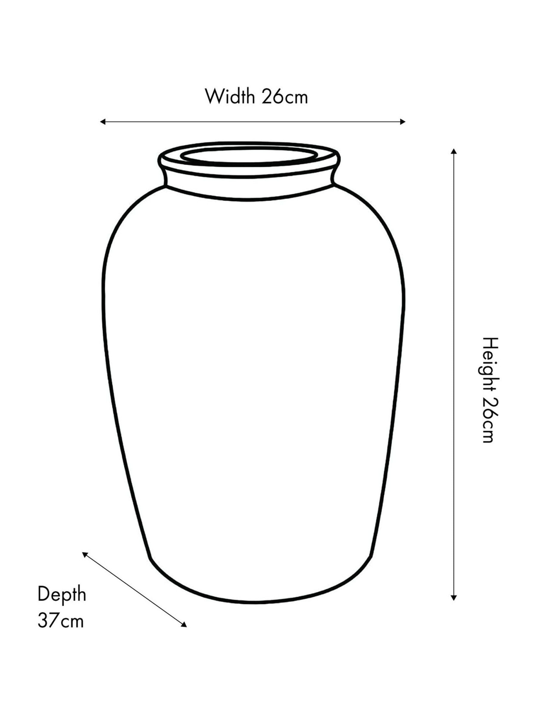 Pacific Brown Fibrestone vertical ribbed decorative vase 37cm (British brand)