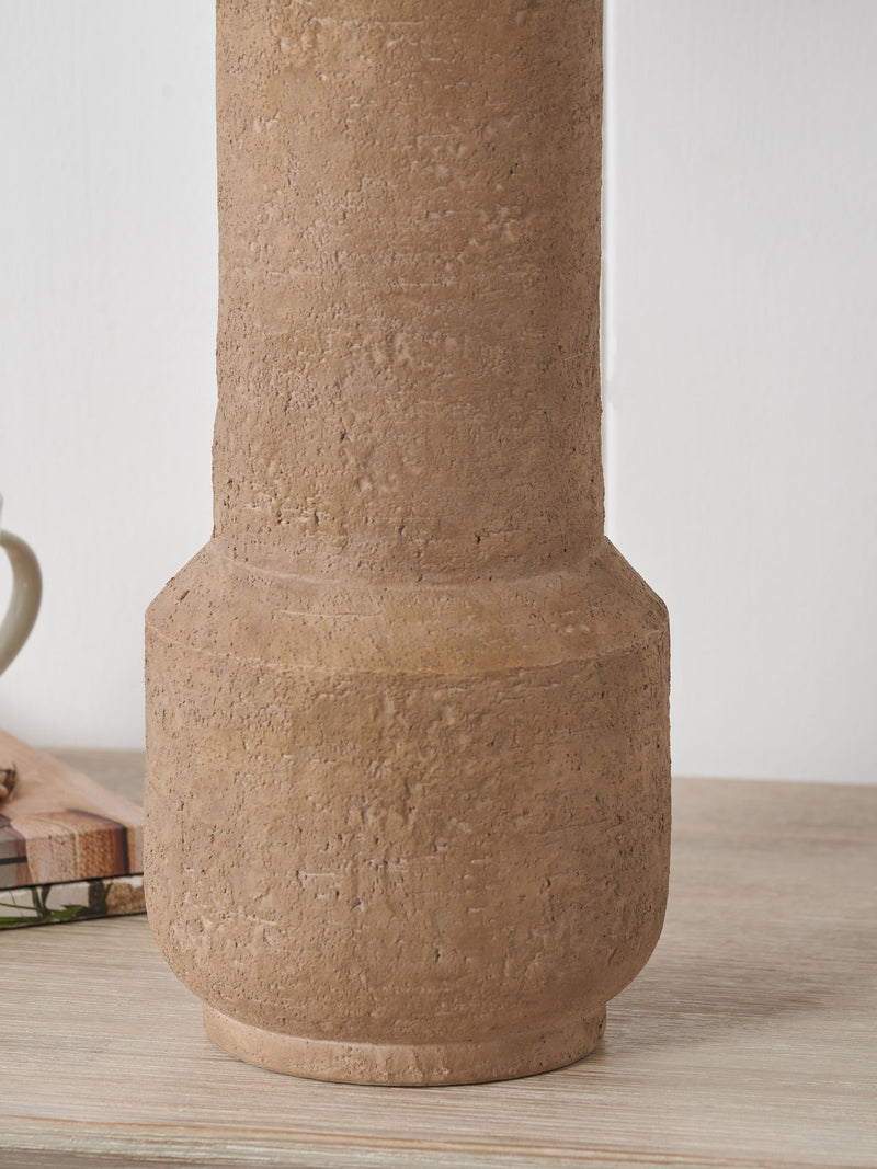 Pacific brown concrete stoneware vase 37cm (British brand)