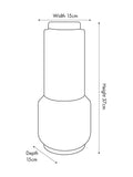 Pacific brown concrete stoneware vase 37cm (British brand)