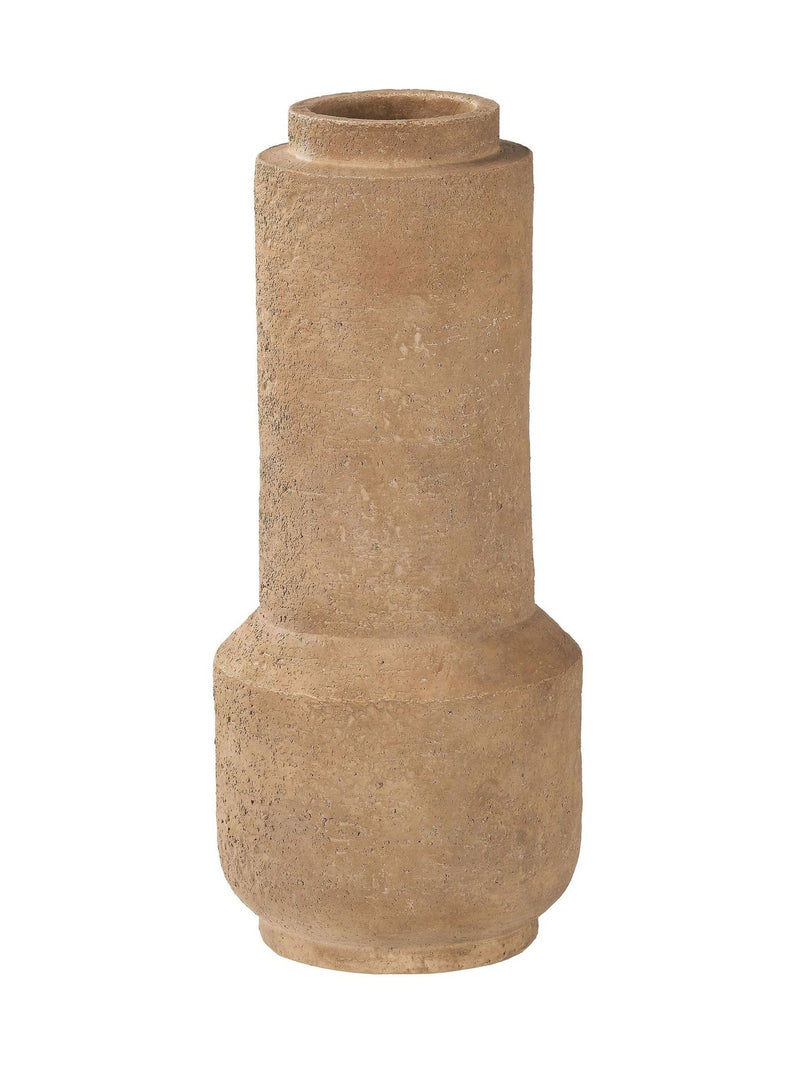 Pacific brown concrete stoneware vase 37cm (British brand)