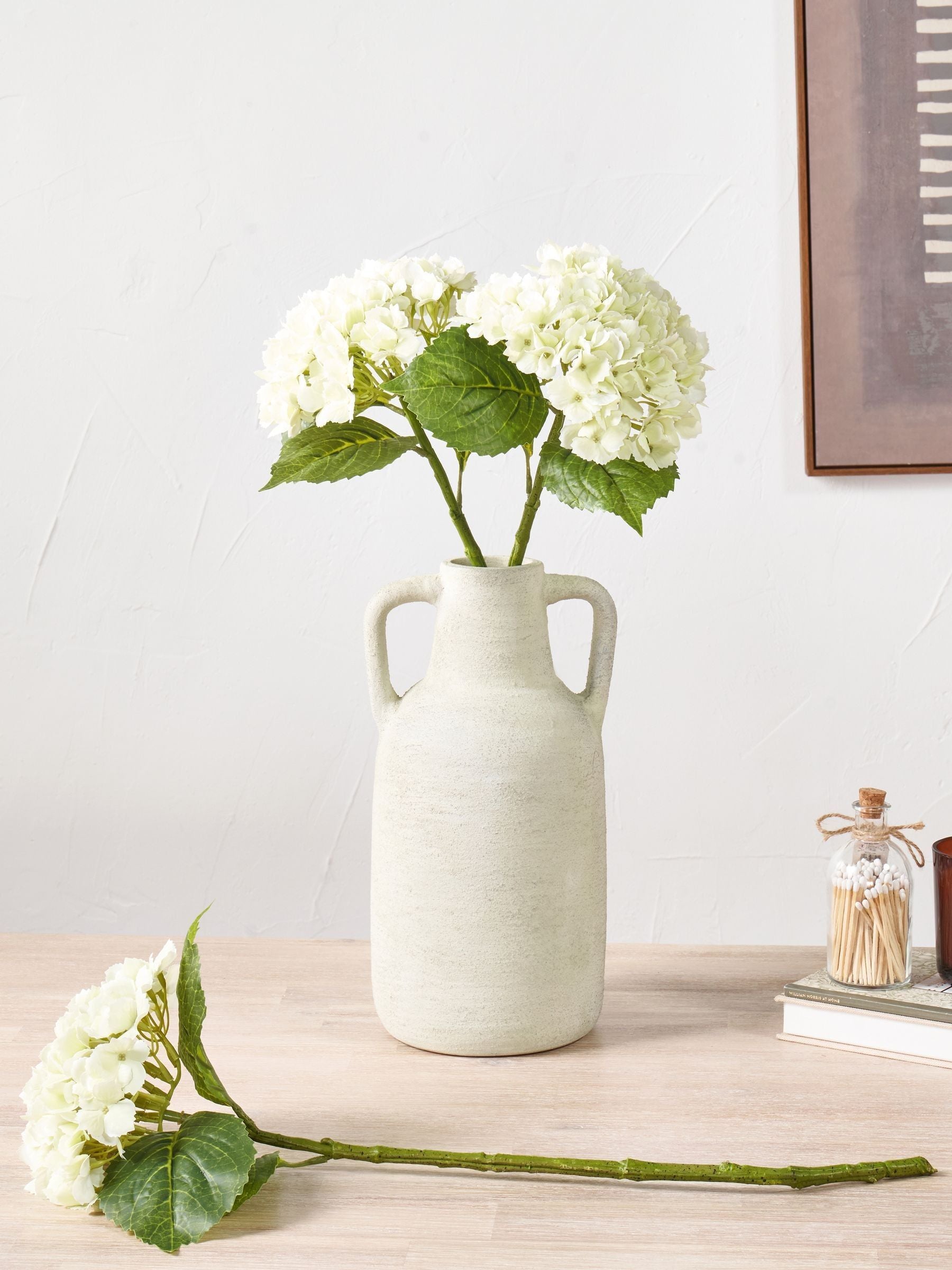 Pacific white faux hydrangea pack of 3 (British brand)