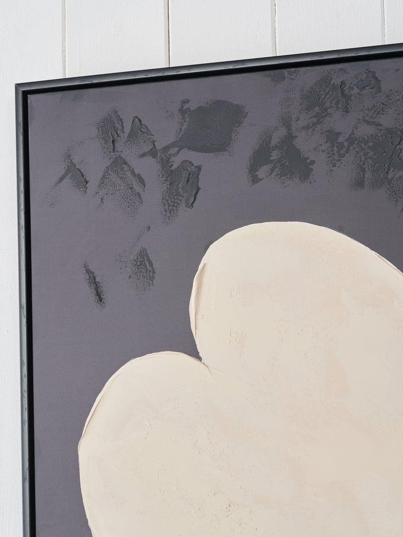 Brown flower design canvas wall art 100cm (British brand)