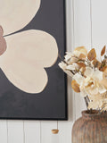Brown flower design canvas wall art 100cm (British brand)