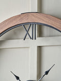 Vermont wall clock light walnut veneer 80cm, UK version