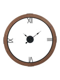 Vermont wall clock light walnut veneer 80cm, UK version